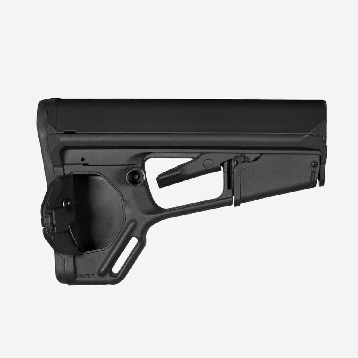 Magpul ACS-L Carbine Stock Mil-Spec for AR-15/M4, in black, angled rear view