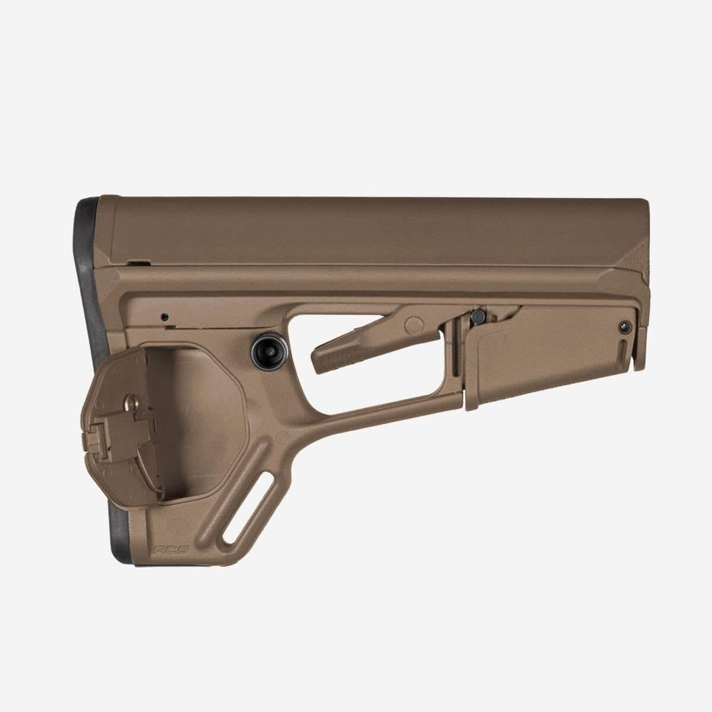 Magpul ACS-L Carbine Stock Mil-Spec for AR-15/M4, in Flat Dark Earth, angled view