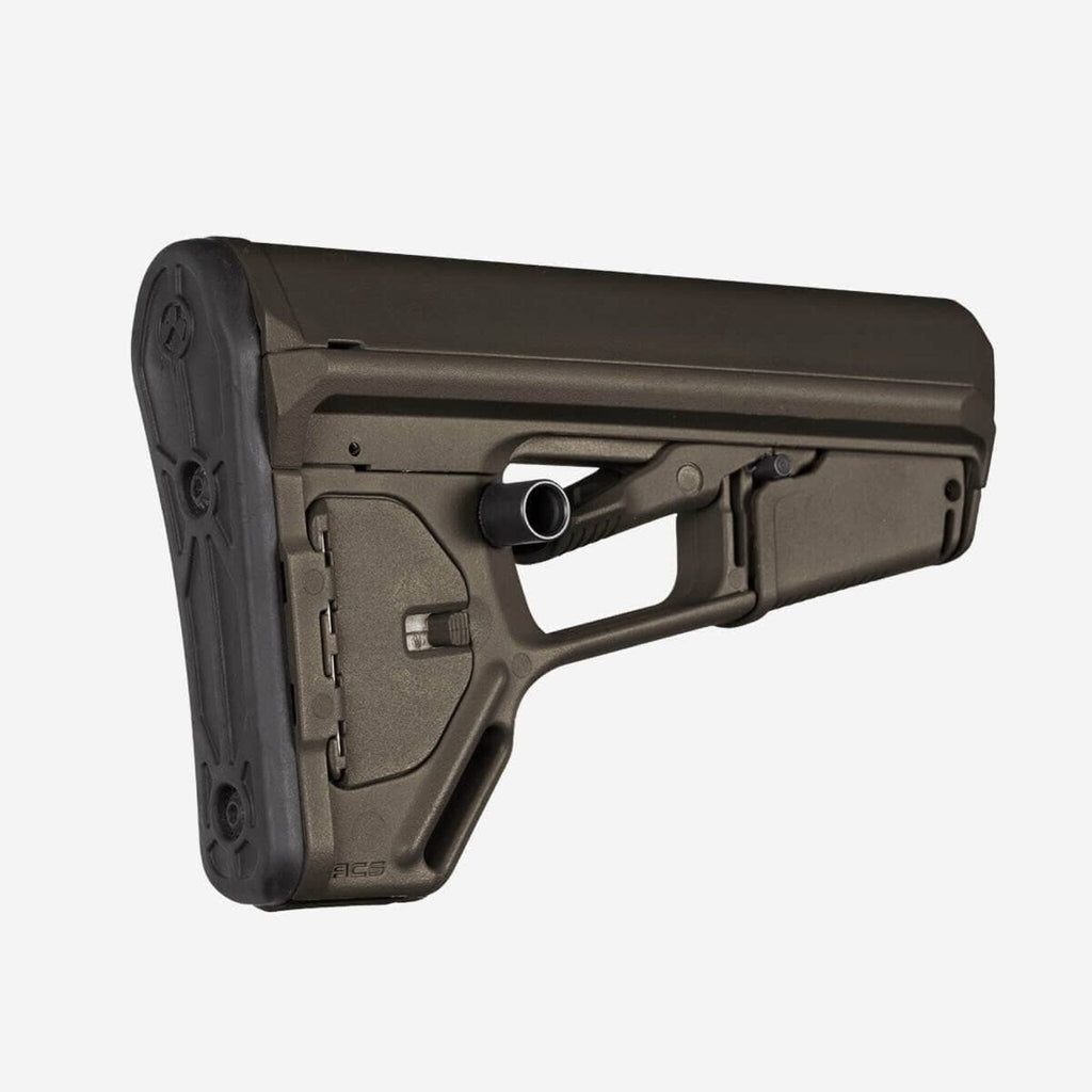 Magpul ACS-L Carbine Stock Mil-Spec for AR-15/M4, in Olive Drab Green, side profile