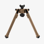 Magpul Bipod for 1913 Picatinny Rail, in Flat Dark Earth, legs extended, front view