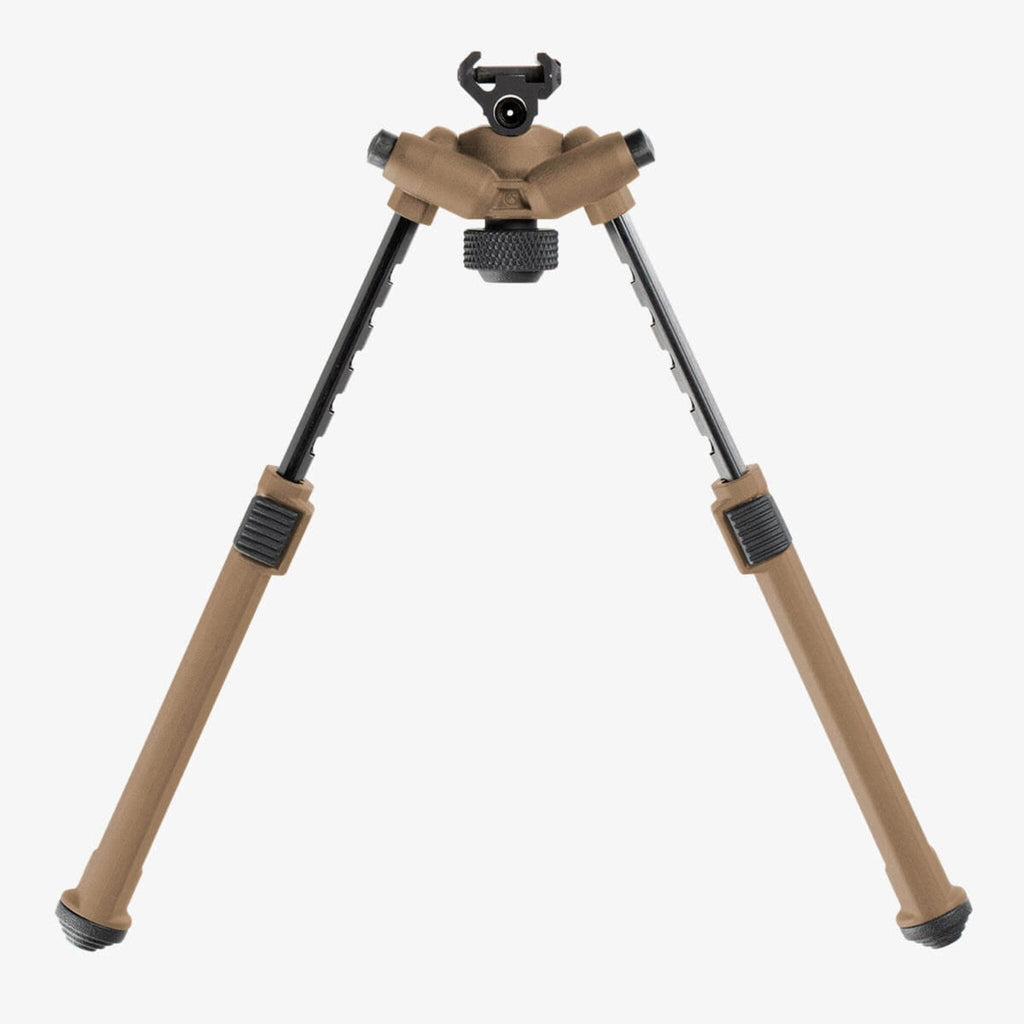 Magpul Bipod for 1913 Picatinny Rail, in Flat Dark Earth, legs fully extended