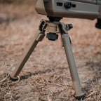 Magpul Bipod for M-LOK, deployed on a rifle in the field