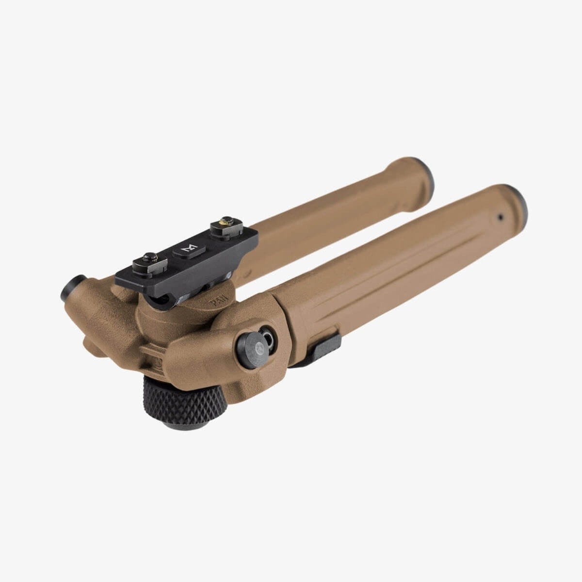 Magpul Bipod for M-LOK, in Flat Dark Earth, legs folded
