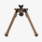 Magpul Bipod for Sling Stud QD, in Flat Dark Earth, legs extended, front view