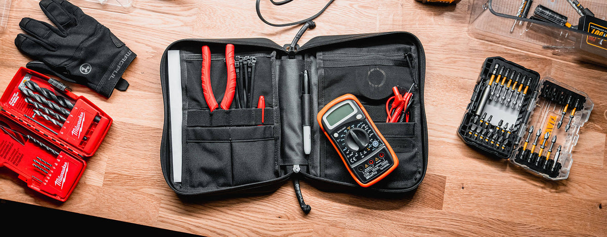 Magpul DAKA Utility Organizer Large, open, filled with tools and small parts