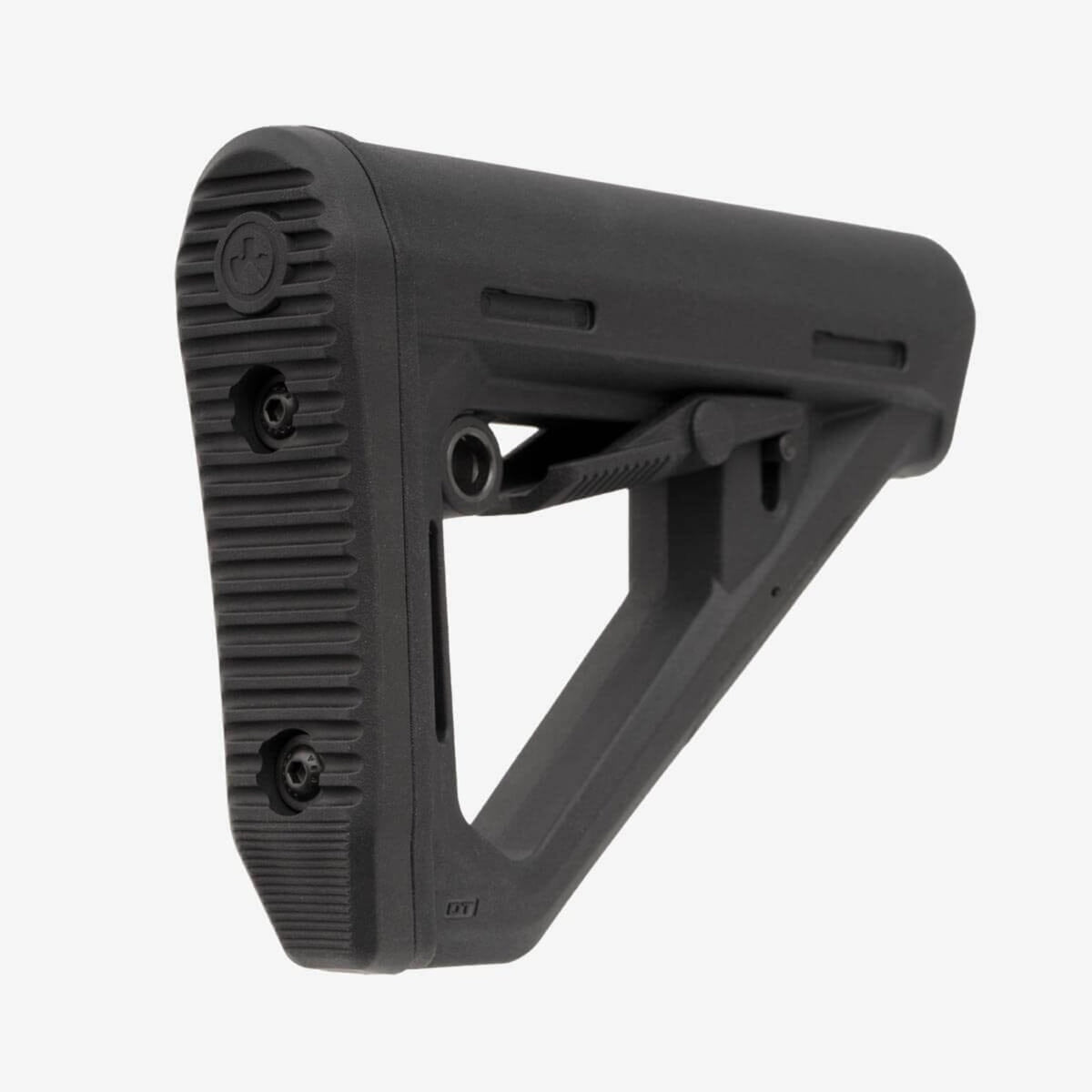 Magpul DT Carbine Stock Mil-Spec for AR-15/M4, rear three-quarter view showing the butt pad