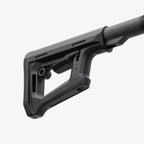 Magpul DT-PR Carbine Stock Mil-Spec for AR-15 & AR-10, fitted to a buffer tube, angled view