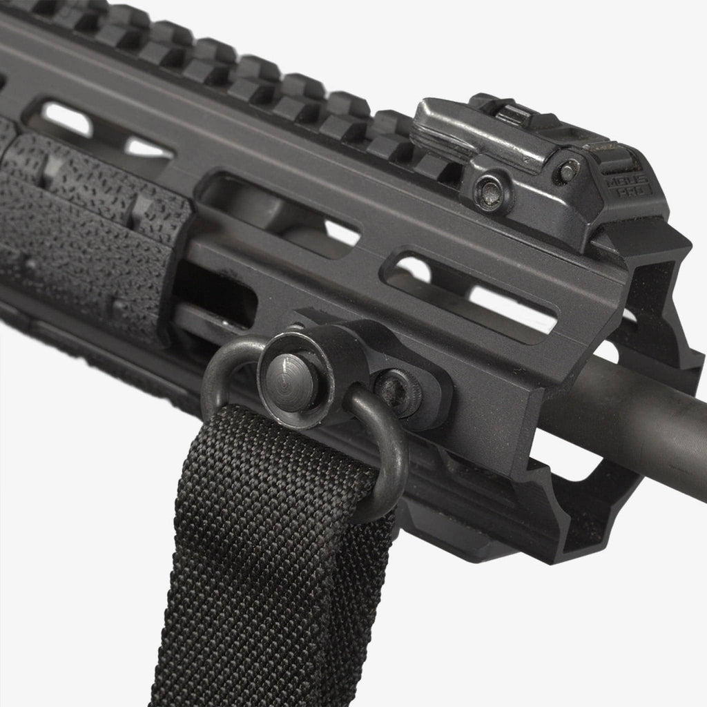 Magpul M-LOK QD Sling Mount, fitted to an M-LOK handguard with a sling attached