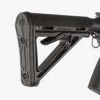 Magpul MOE Carbine Stock Mil-Spec for AR-15/M4, fitted to an AR-15, close-up