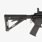 Magpul MOE Carbine Stock Mil-Spec for AR-15/M4, fitted to an AR-15, side view
