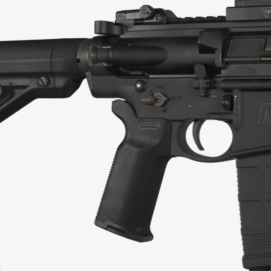 Magpul MOE-K2+ Pistol Grip for AR-15/M4, fitted to an AR-15, side view