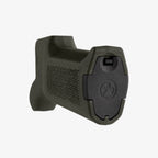 Magpul MOE-K2 XL Pistol Grip for AR-15/M4, in Olive Drab Green, base view showing the storage core