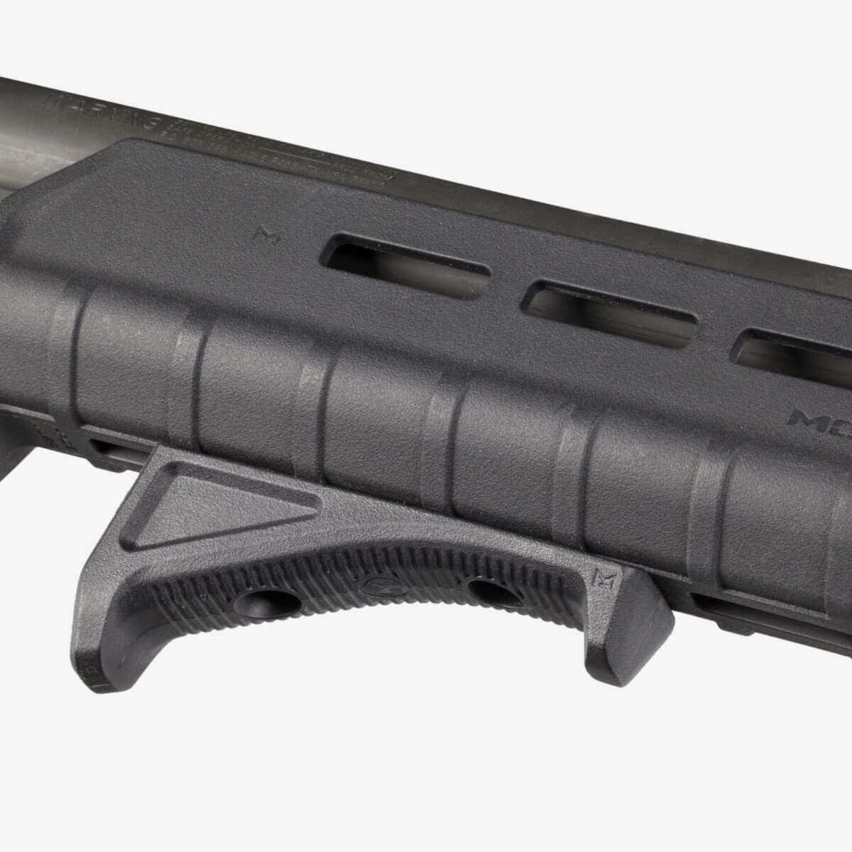 Magpul MOE M-LOK Forend for Mossberg 590 & 590A1, fitted to a Mossberg shotgun with an M-LOK hand stop