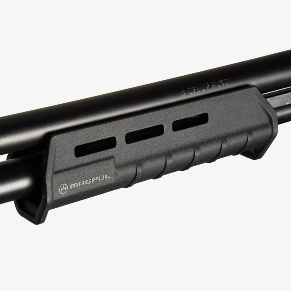 Magpul MOE M-LOK Forend for Remington 870 12 Gauge, fitted to a Remington 870, side view