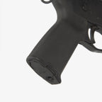 Magpul MOE+ Pistol Grip for AR-15/M4, fitted to an AR-15 lower, close-up