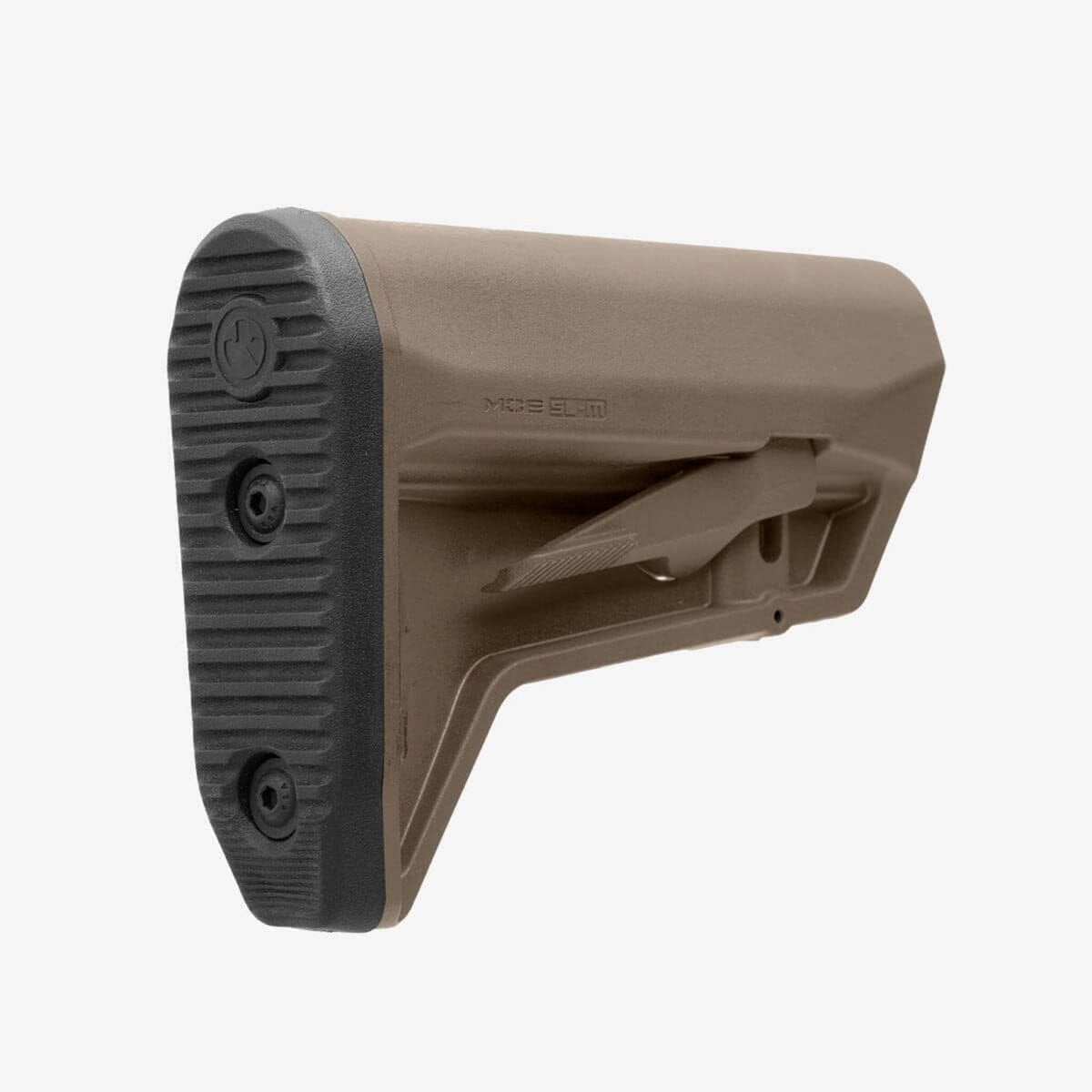 Magpul MOE SL-M Carbine Stock Mil-Spec for AR-15/M4, in Flat Dark Earth, rear three-quarter view