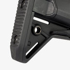 Magpul MOE SL-S Carbine Stock Mil-Spec for AR-15/M4, close-up of the butt pad and sling slot