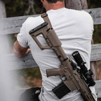 Magpul PRS Lite Precision-Adjustable Stock for AR-15 & AR-10, on a rifle carried over the shoulder