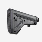 Magpul UBR GEN2 Collapsible Stock in black, rear three-quarter view showing the butt pad
