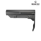 MFT Battlelink Aluminum Minimalist Stock for AR-15, side profile at a slight angle