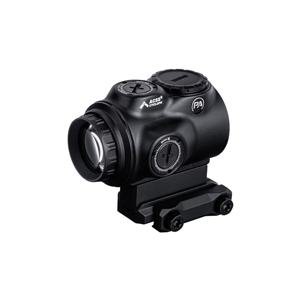 Primary Arms GLx 1X MicroPrism scope with green illumination controls and AutoLive sensing