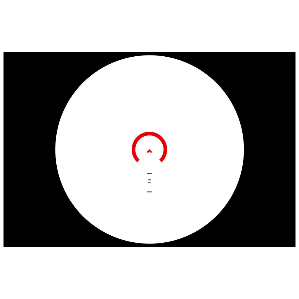 Primary Arms SLx 1X MicroPrismT shown with its red reticle illumination switched on