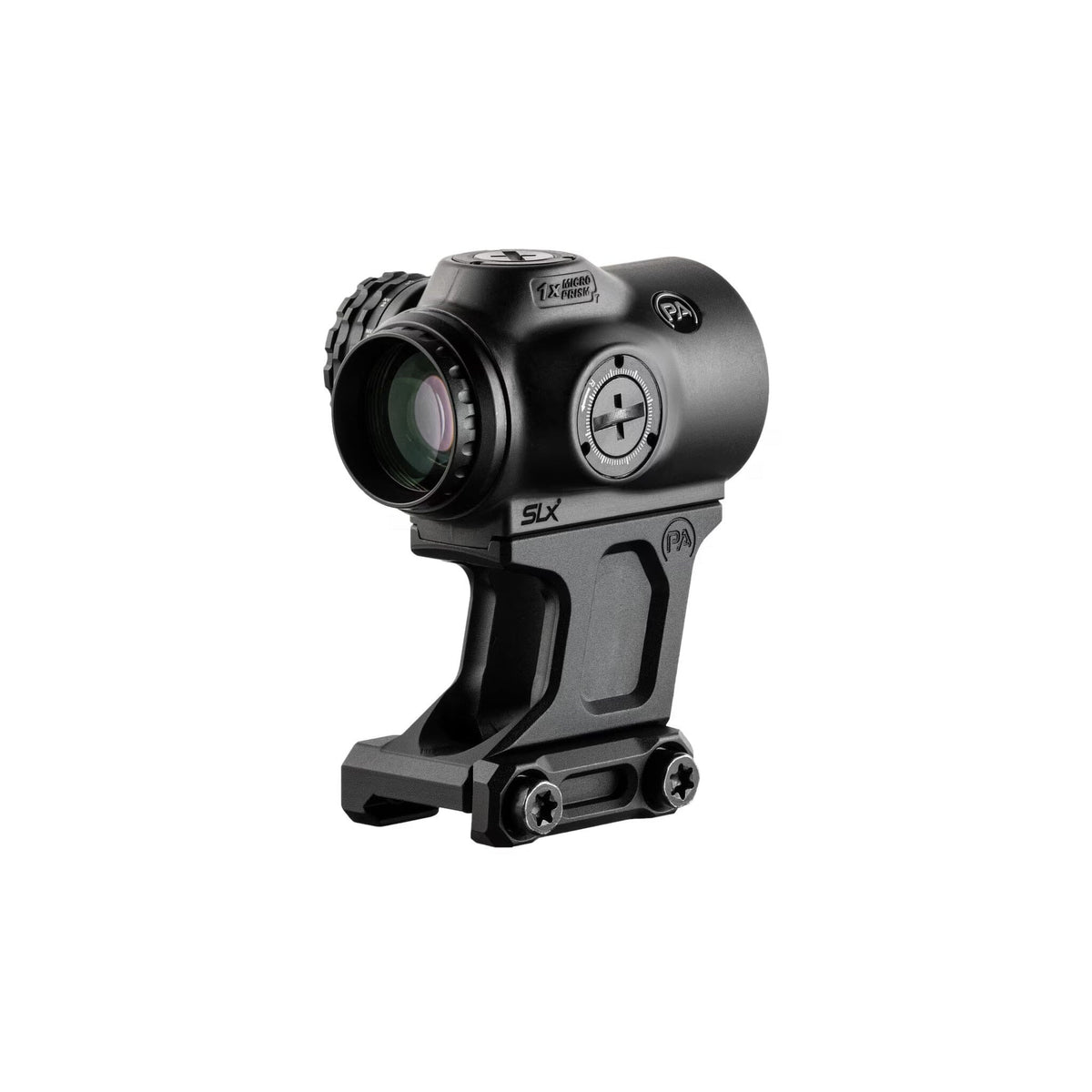 Primary Arms SLx 1X MicroPrism with the ACSS Gemini 9mm reticle etched into the prism glass