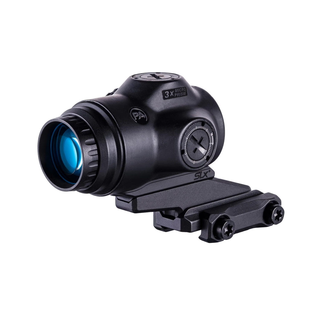 Primary Arms SLx 3X MicroPrism showing the ACSS Raptor pattern etched into the prism glass