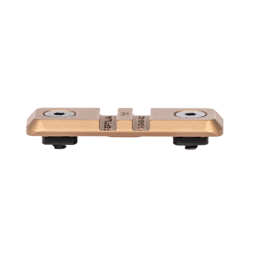 Reptilia LPR low profile M-LOK rail, in FDE, top view