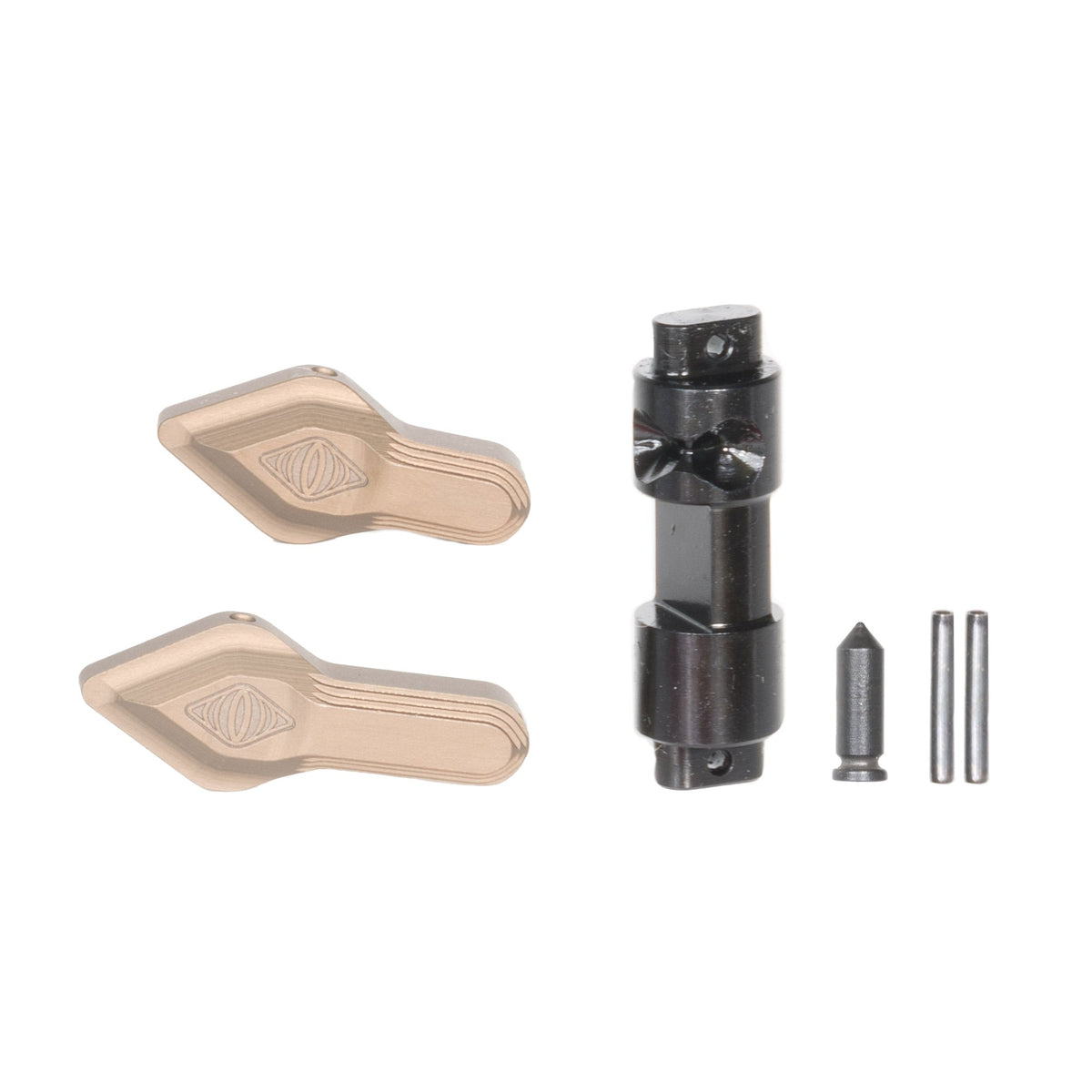 Reptilia PICKER ambidextrous safety selector, kit laid out with levers, detent and screws