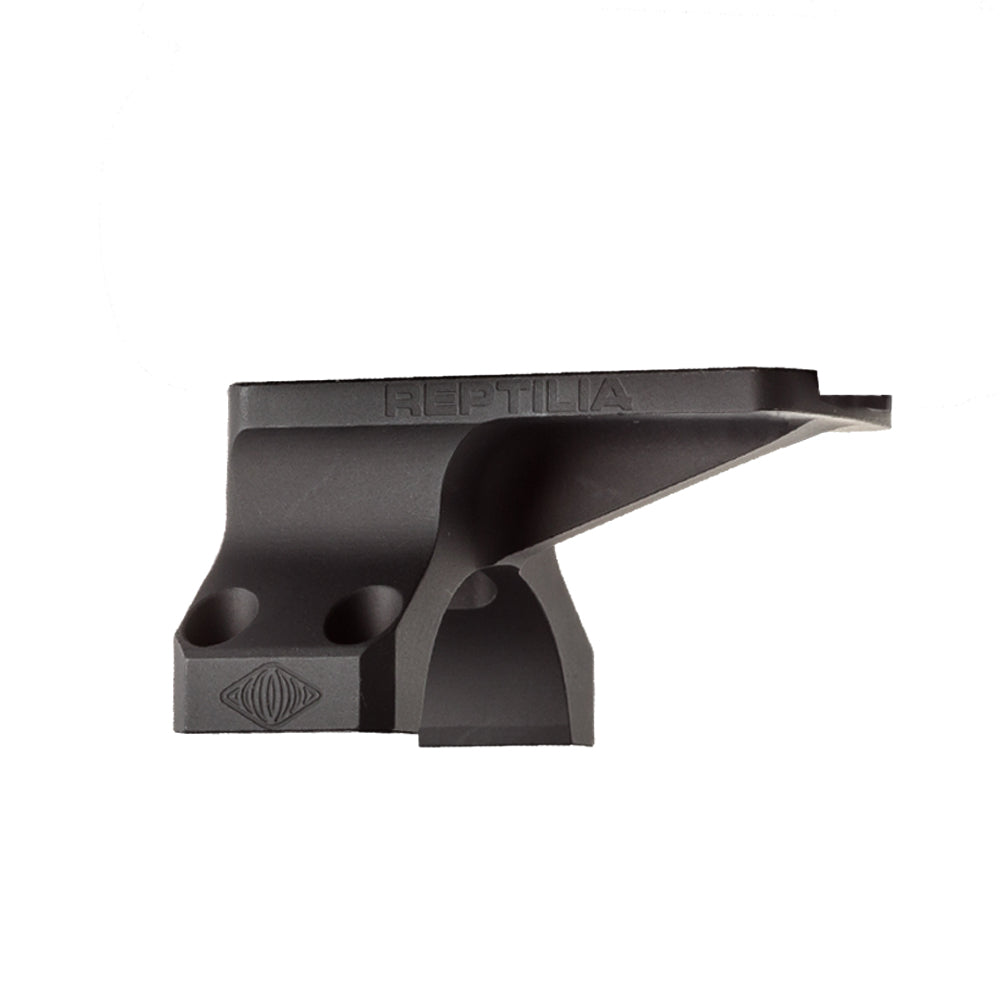 Reptilia 30mm ROF-90 optic mount for Aimpoint Micro, in black, side view