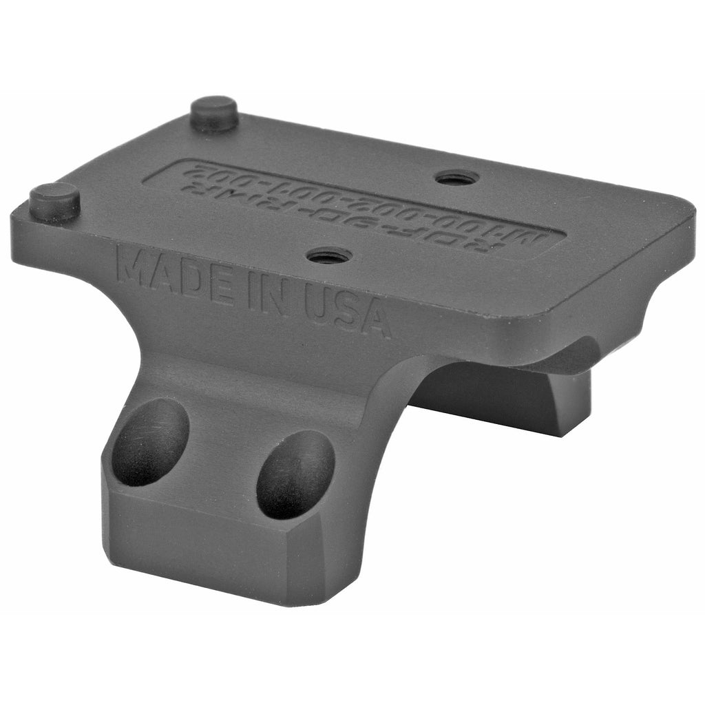 Reptilia ROF-90 30mm mount for Trijicon RMR and SRO in Black Anodized, opposite angle showing the ring clamp