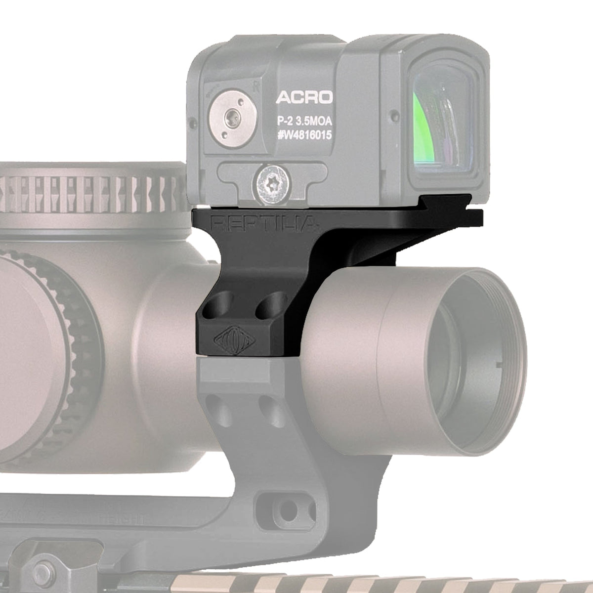 Reptilia 34mm ROF-90 Optic Mount for Aimpoint ACRO and Steiner MPS in Black Anodized