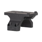 Reptilia 34mm ROF-90 optic mount, in black, front three-quarter view