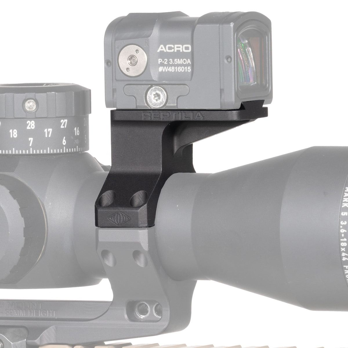 Reptilia 35mm ROF-90 Optic Mount for Aimpoint ACRO and Steiner MPS in Black Anodized