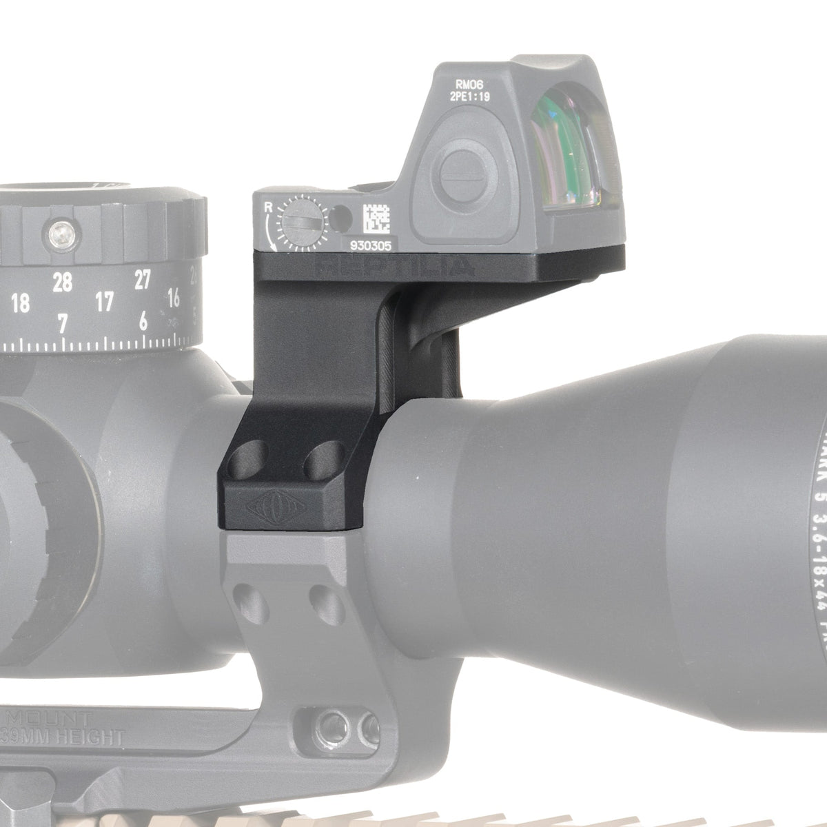Reptilia 35mm ROF-90 optic mount for Trijicon RMR and SRO in Black, 100-281