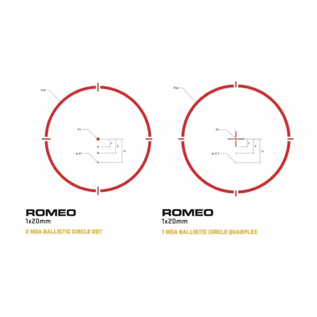 SIG Sauer ROMEO4T FDE 1x20 red dot sight, rated IPX-7 and weighing 7.6 oz