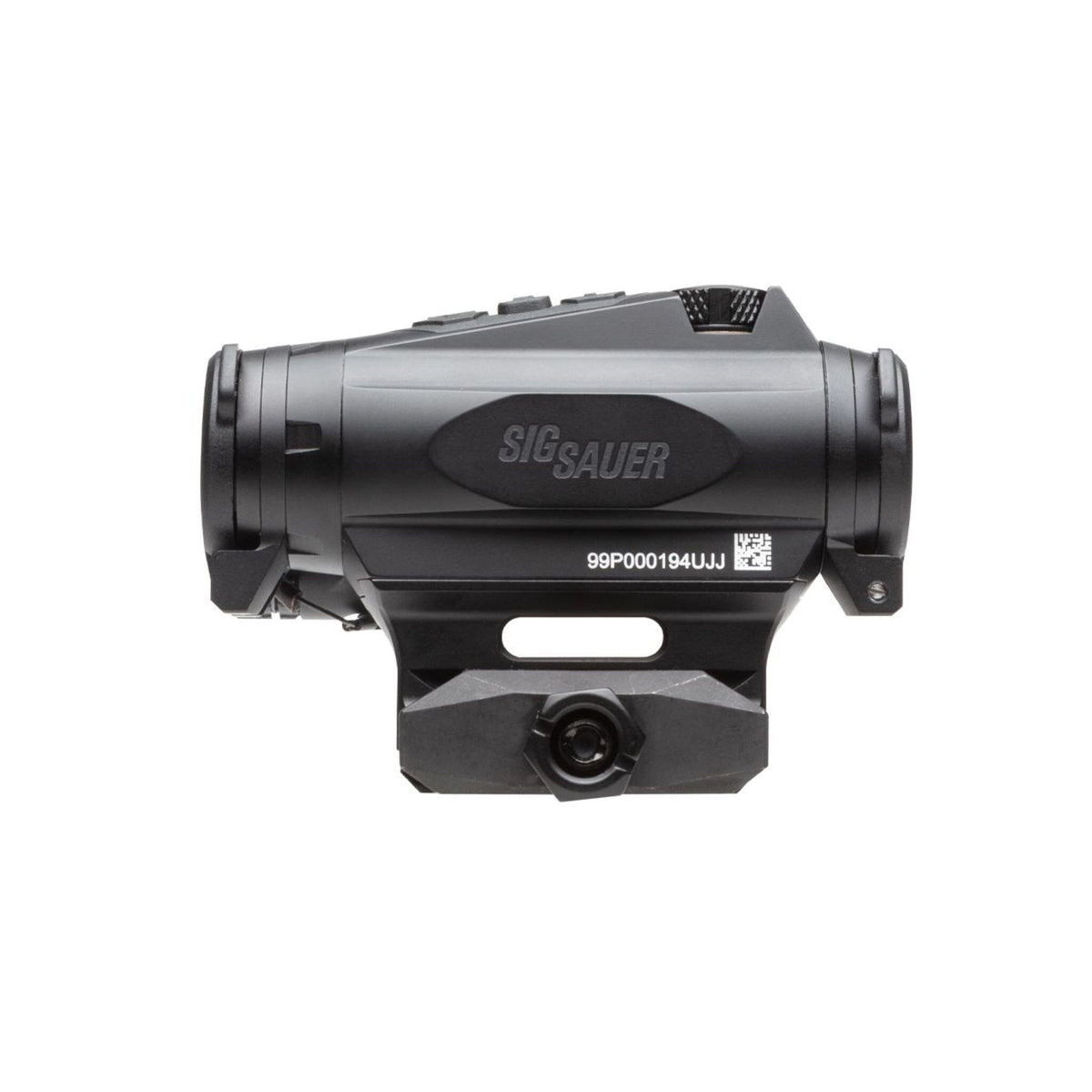 SIG Sauer ROMEO4XT-PRO black sight with its windage and elevation turrets