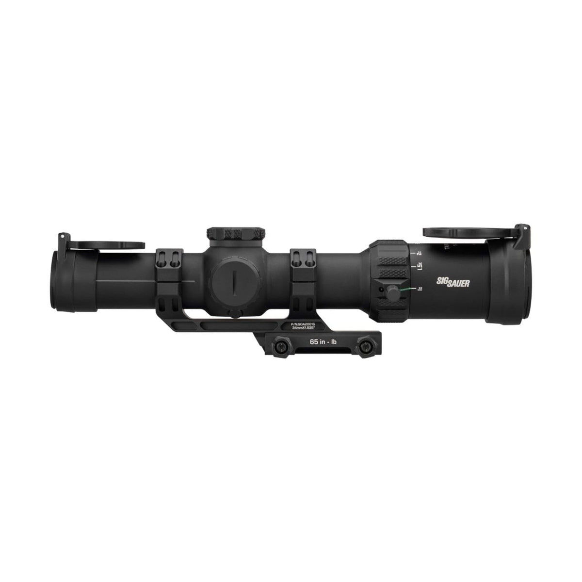 SIG Sauer TANGO-MSR 1-10x28 matte black LPVO showing the 1x to 10x magnification ring