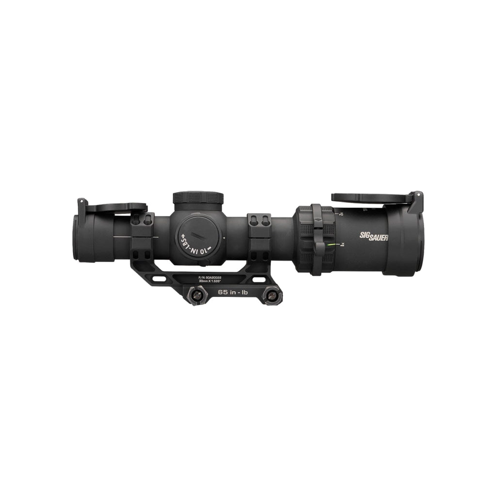 SIG Sauer TANGO-MSR Compact 1-10x24 FFP with its illumination dial and 0.5 MOA turrets