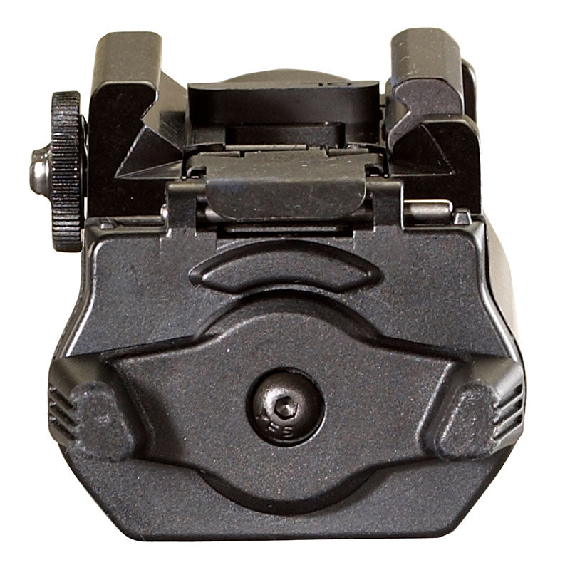 Streamlight TLR-1 HL in black showing the ambidextrous paddle switch at the rear of the body