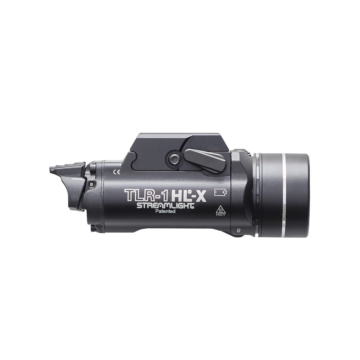Streamlight TLR-1 HL-X in black anodised 6000-series aluminium, 3.45 in long and rated IPX7