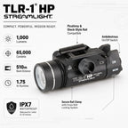 TLR-1 HP Long Gun Kit light with the two CR123A lithium cells that give 1.75 hours