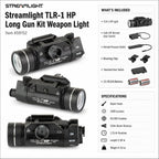 Streamlight TLR-1 HP weapon light on its tool-free Picatinny rail clamp