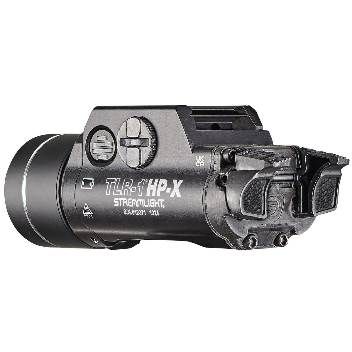 Streamlight TLR-1 HP-X USB in 6000-series aluminium, 5.43 oz on the rechargeable packs