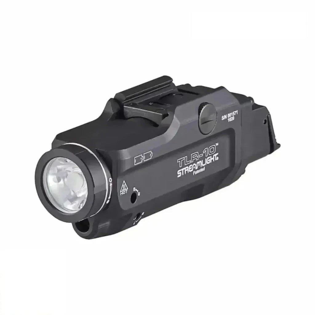 Streamlight TLR-10, part 69470, a 1000 lumen pistol light with a red aiming laser