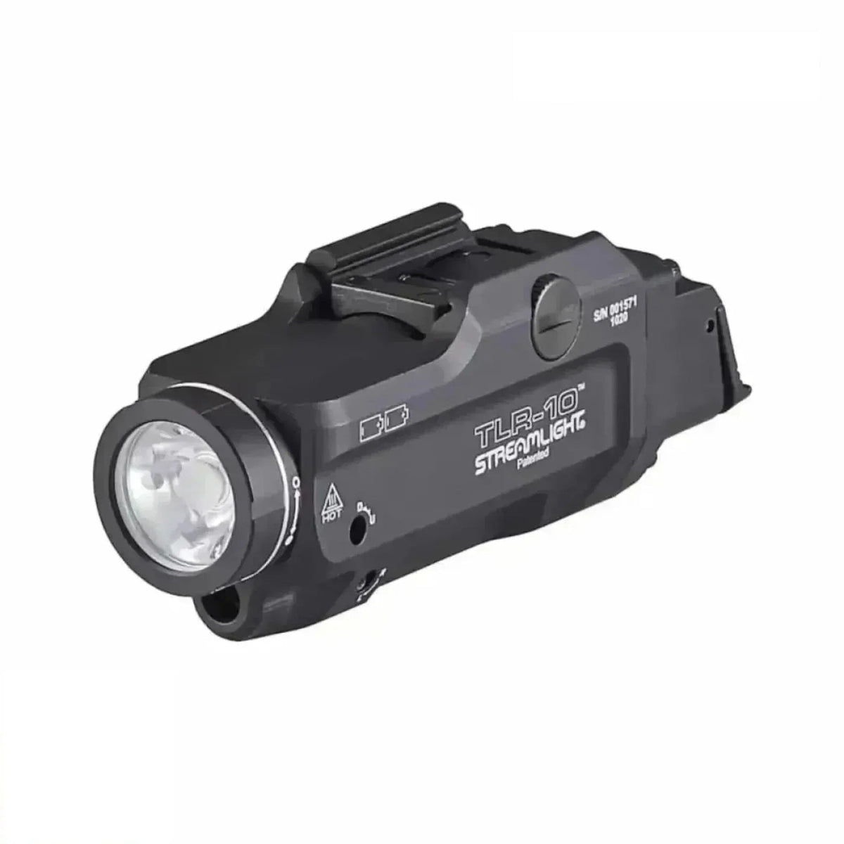 Streamlight TLR-10, part 69470, a 1000 lumen pistol light with a red aiming laser
