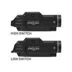 Streamlight TLR-10 in black, 3.87 in long and 4.62 oz on two CR123A cells