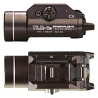 Streamlight TLR-1s weapon light in black showing the body profile and rail clamp