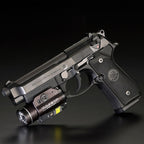Streamlight TLR-2 G light and green laser in black, mounted on a Beretta handgun rail